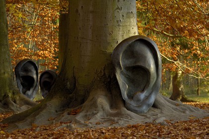 France, Bas Rhin, Strasbourg, Castle of Pourtales, the Sculpture Park, il bosco guarda e ascolta (1990), by Claudio Parmiggiani