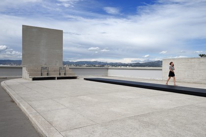 France, Bouches-du-Rhône (13), Marseille, oeuvre architecturale de Le Corbusier, classée Patrimoine Mondial de l'UNESCO, la Cité Radieuse par l'architecte Le Corbusier, toit-terrasse