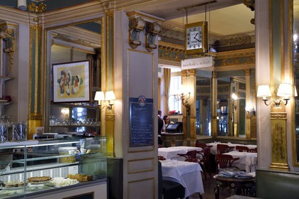 France, Bouches du Rhone, Aix en Provence, Cours Mirabeau, café Les Deux Garcons, frequented by Paul Cezanne