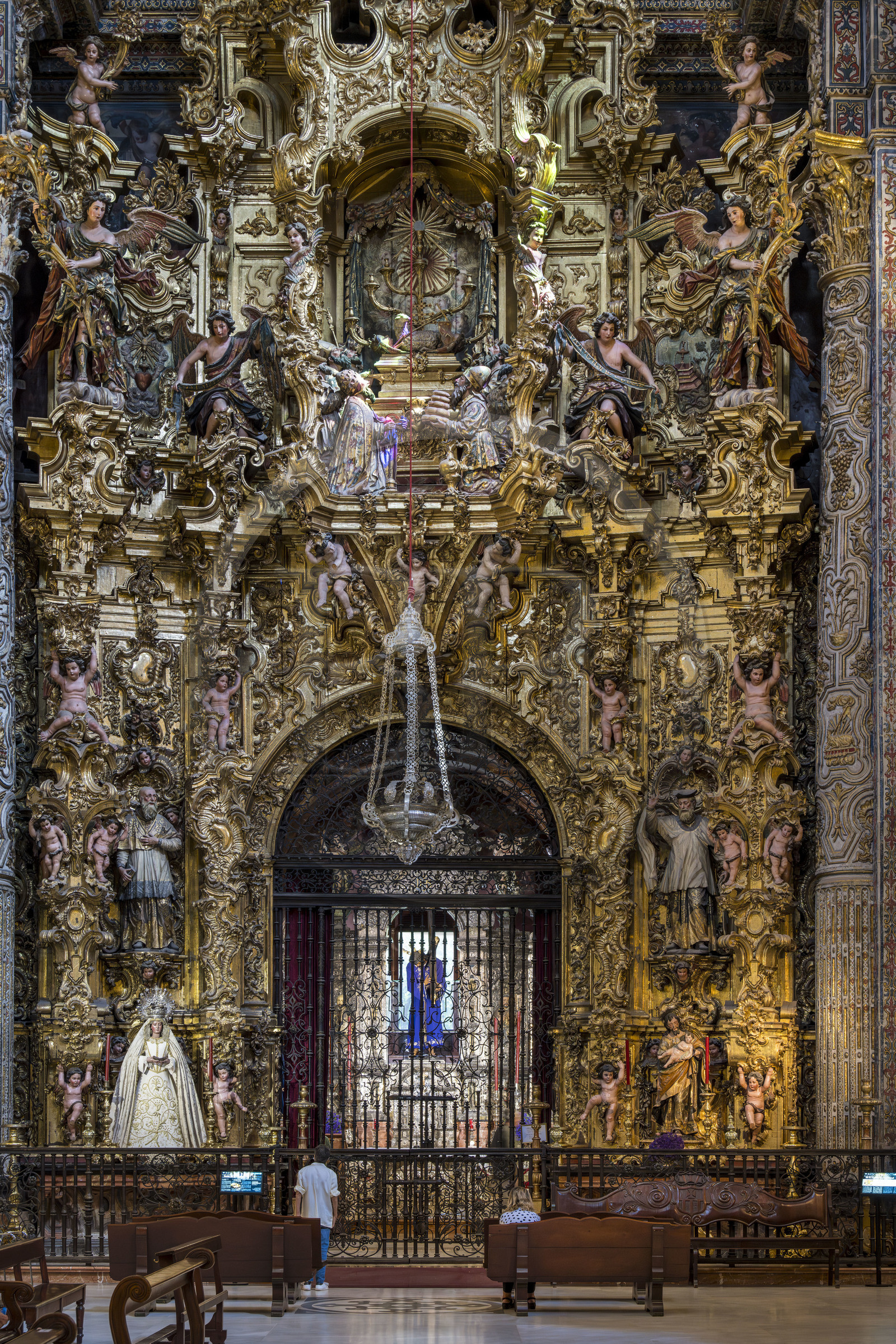 Spain, Andalusia, Sevilla, Alfalfa district, church of the Divine Savior (Iglesia del Divino Salvador), Chapel of the Sacrament and the statue of Our Father Jesus of the Passion sculpted by Juan Martínez Montanes in 1615