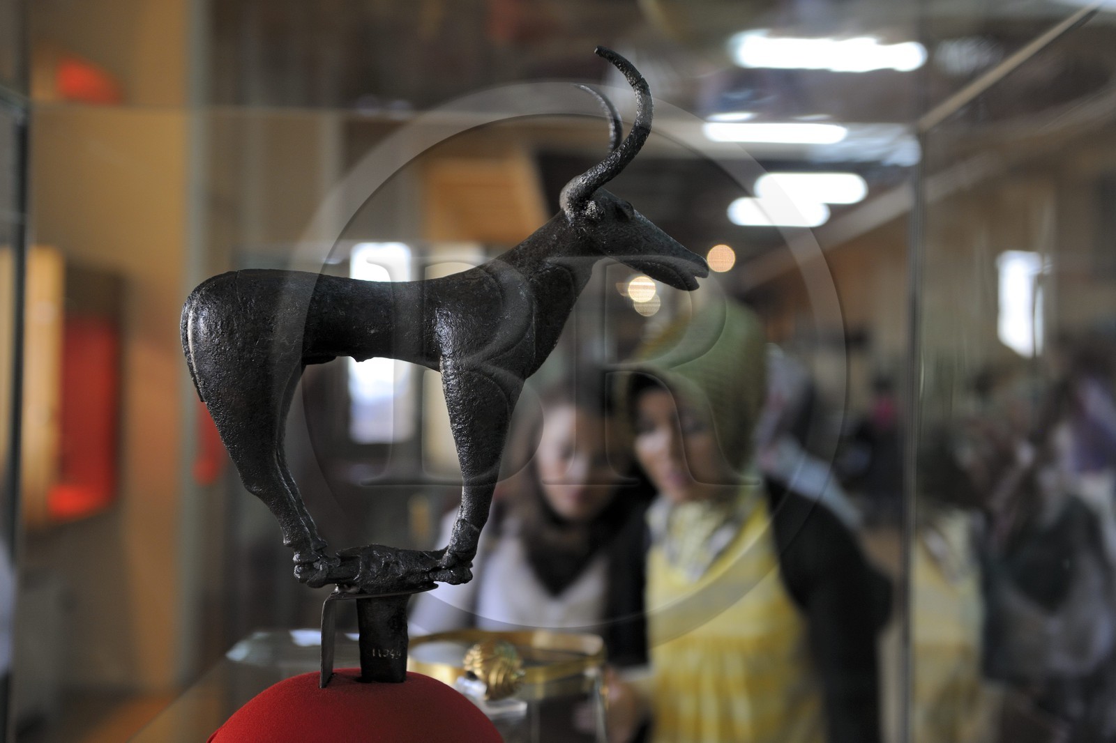 Turkey, Central Anatolia, Ankara, Anadolu Medeniyetleri Muzesi (Museum of Anatolian Civilizations), standard found in the Alaca Hoyuk Royal tombs of the Old Bronze Age (3000-2000 BC) with a bovid