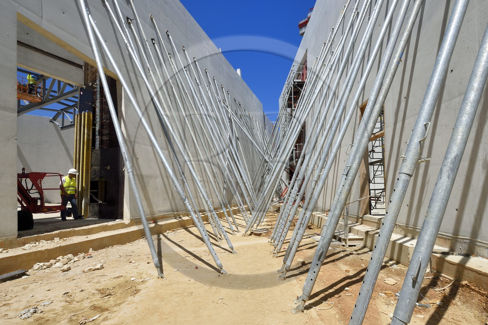 France, Dordogne (24), Montignac, chantier du futur Centre International de l'Art pariétal de Montignac-Lascaux (Lascaux 4)