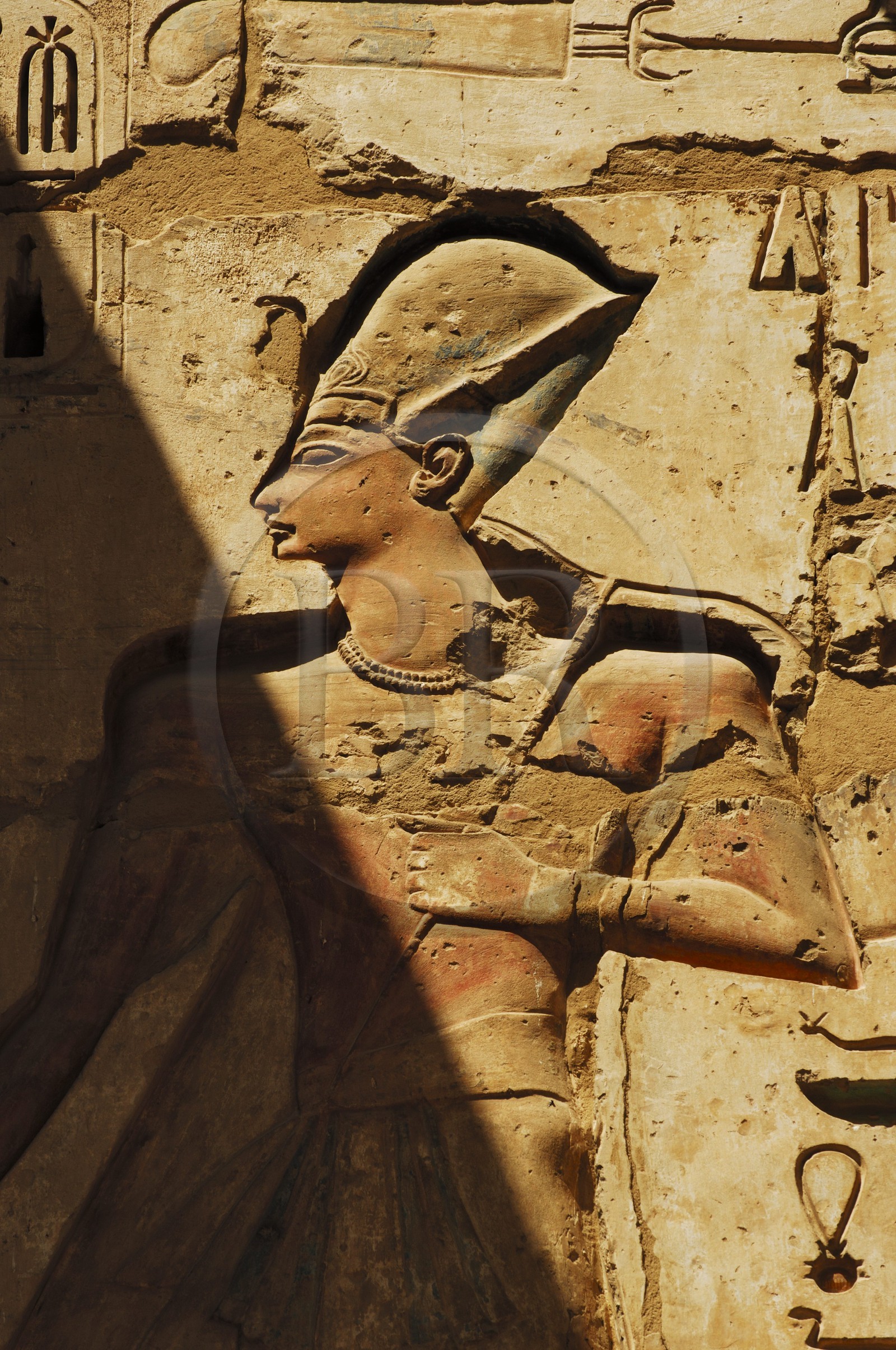 Egypte, Haute Egypte, vallée du Nil, environs de Louxor, nécropole thébaine classée Patrimoine Mondial de l'UNESCO, Thèbes Ouest, Medinet Habou, temple de Ramses III