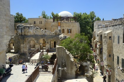Israel, Jérusalem, ville sainte, vieille-ville classée Patrimoine Mondial de l'UNESCO, le quartier juif, ruine de la synagogue Tiferet-Yisrael détruite lors de la guerre de 1948