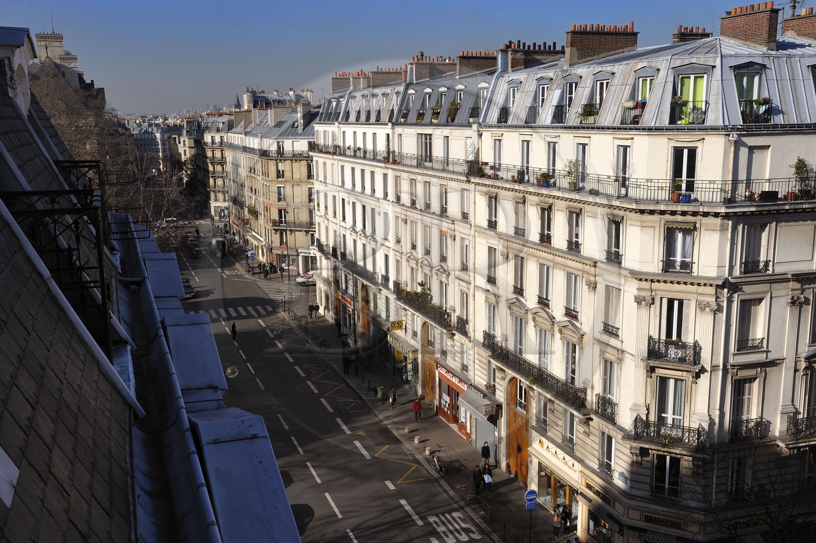 France, Paris (75), immeubles haussmanniens rue des Ecoles