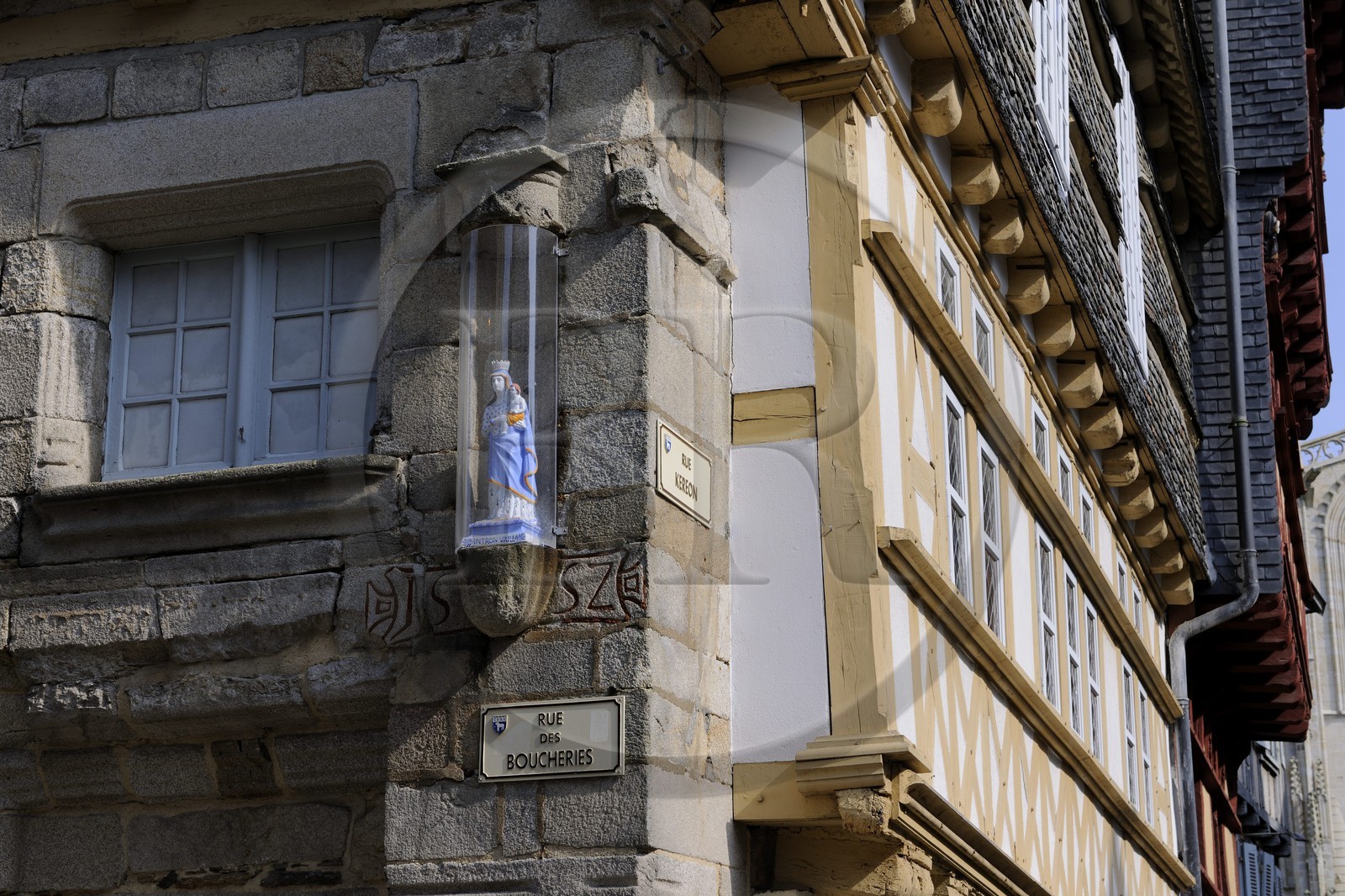 France, Finistère (29), Quimper, maisons médiévale rue Kéréon