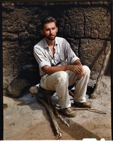 Burkina Faso, province de Poni, pays des Lobi, Loropéni, le photographe Bertrand Rieger en 1992
