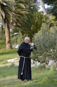 Croatia, Dalmatia, Dalmatian Coast, Ugljan Island, Preko, Franciscan Monastery on the Galovac island, the monks produce their olive oil