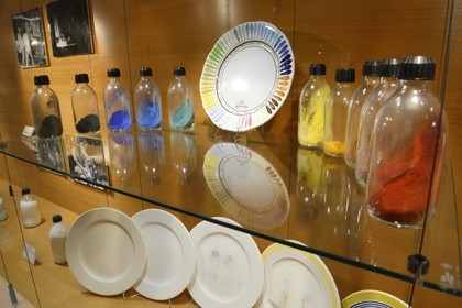 France, Finistere, Quimper, museum of faience, manufacturing colours