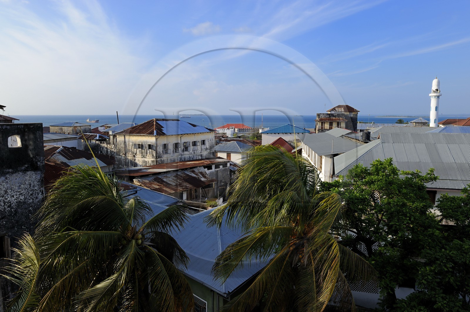 Tanzania, Zanzibar Archipelago, Unguja island (Zanzibar), Stone Town, listed as World Heritage by UNESCO, the roofs of the area of Baghani