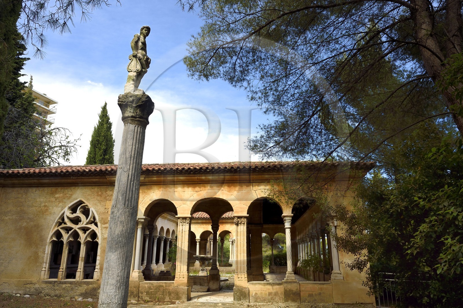 France, Alpes-Maritimes, Nice, Fabron hill, Abbaye de Roseland (Roseland abbey), former cloister of the Daurade church in Toulouse