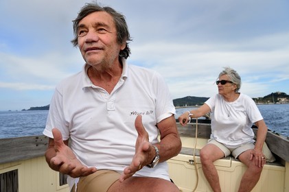 France, Var (83), Iles d'Hyères, parc national de Port Cros, Ile de Porquerolles, Edith et Marc Frilet qui réhabilitent le Fort du Petit Langoustier datant du XVIIème siècle en modèle de developpement durable