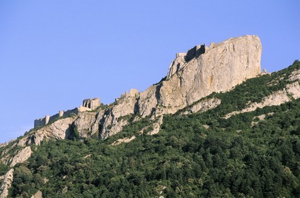 France, Aude (11), château cathare de Peyrepertuse
