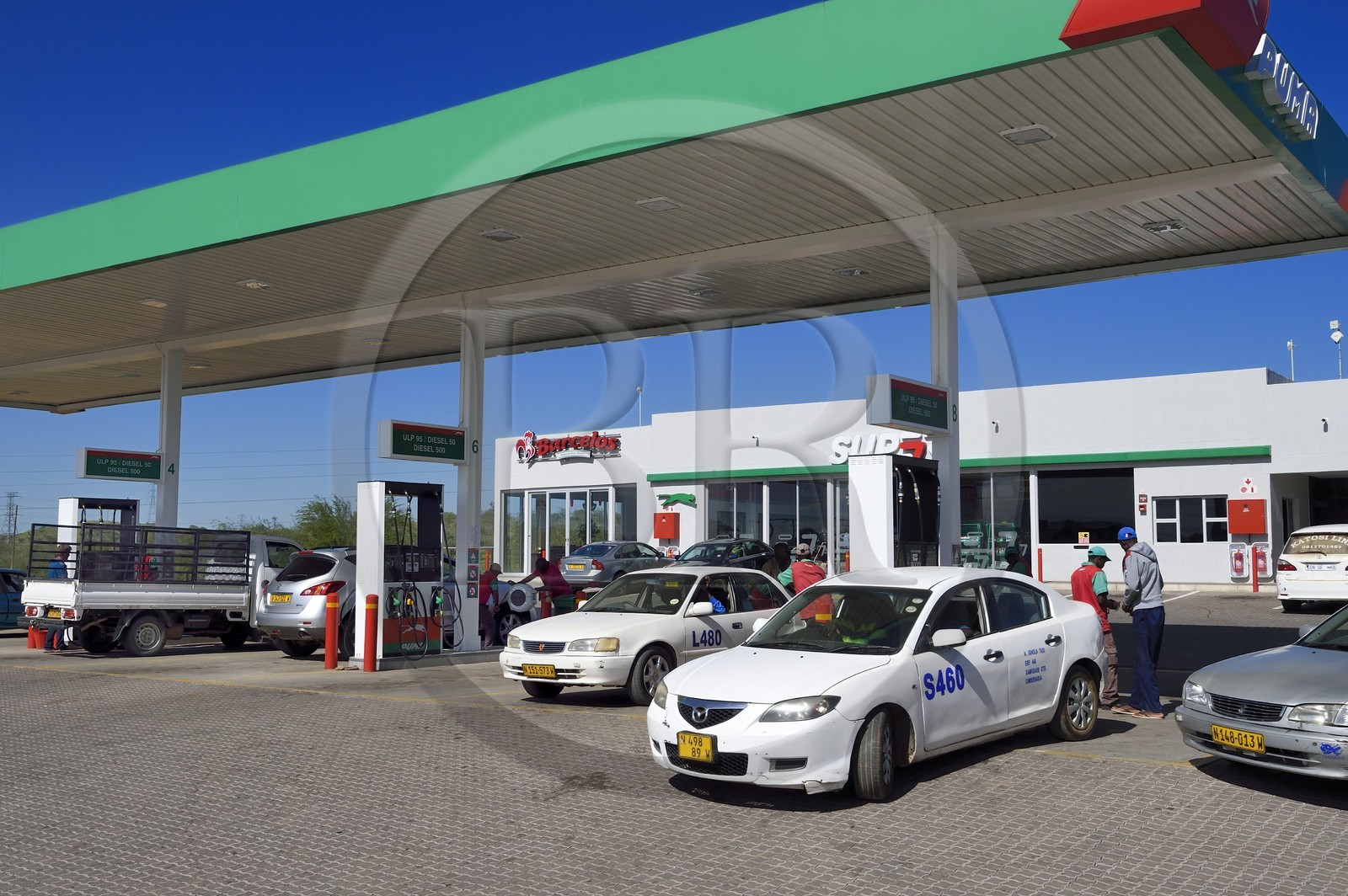 Namibia, Khomas region, Windhoek, Katutura township, gas station