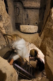 Turkey, Central Anatolia, Nevsehir Province, Cappadocia listed as World Heritage by UNESCO, Kaymakli underground town on eight levels