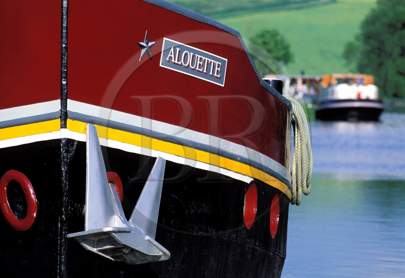 France, Côte-d'Or (21), canal de Bourgogne, une péniche
