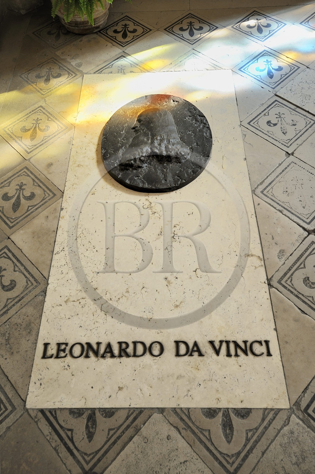 France, Indre et Loire, Amboise, Loire Valley listed as World Heritage by UNESCO, Chapel of Saint-Hubert, Leonard De Vinci tomb