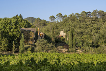 France, Var (83), Provence Verte, Bras, vers Saint-Maximin-la-Sainte-Baume, la maison d'hotes Le Peyrourier - une campagne en Provence