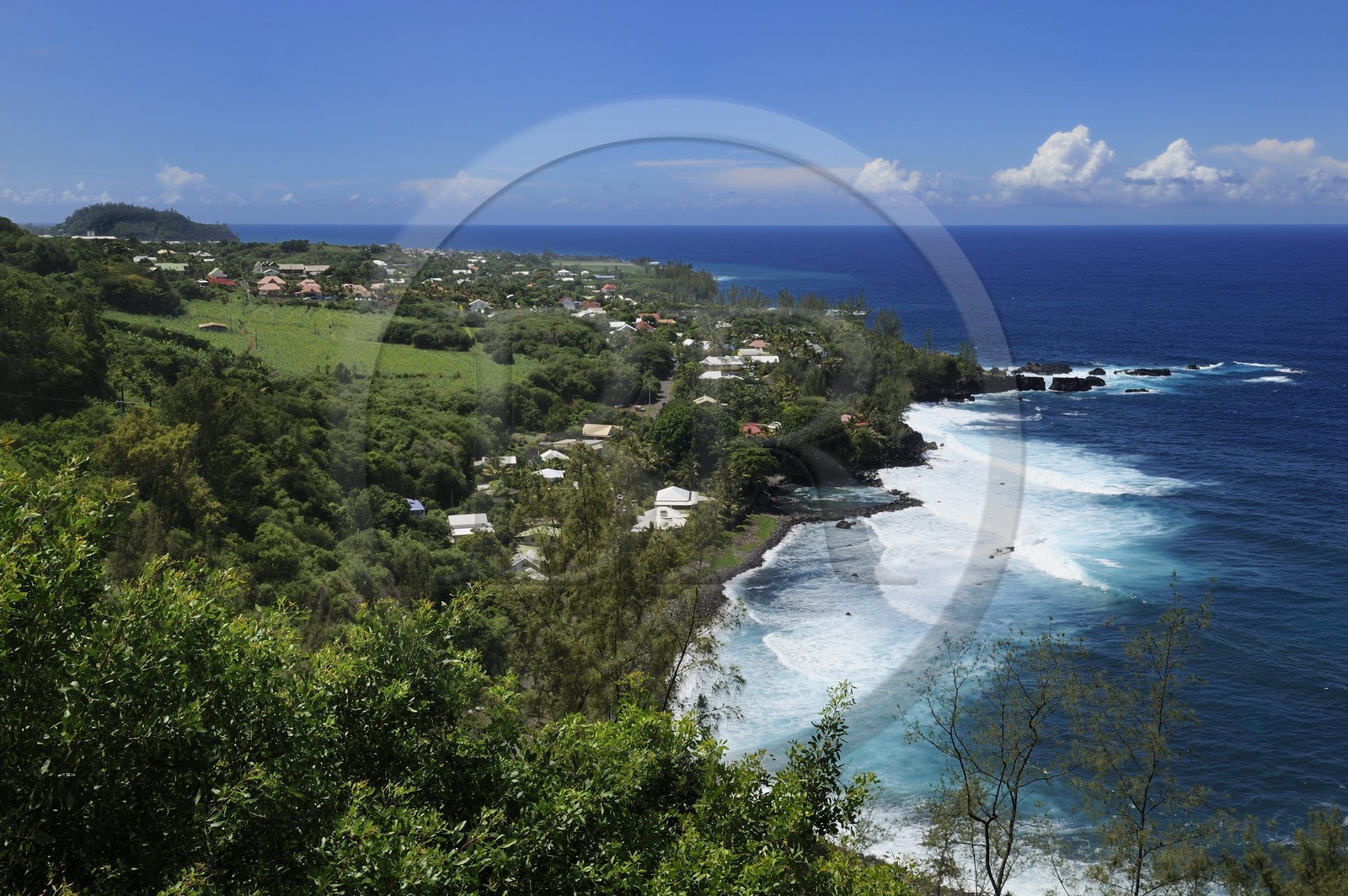 France, Ile de la Reunion, Côte Sud, village de Manapany près de Saint Joseph