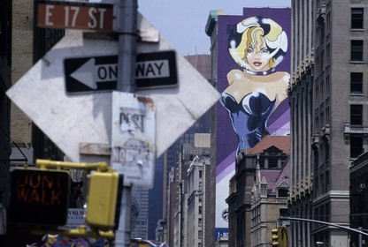 Etats-Unis, New York, Manhattan, Midtown, peinture murale au sud de Park Avenue