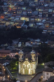 Brésil, Etat du Minas Gerais, ville de Ouro Preto, centre historique classé Patrimoine Mondial de l 'UNESCO, igreja de Sao Francisco de Assis, église Saint-François d'Assise (Route de l'or, Estrada Real)