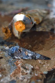 France, Val-de-Marne (94), Yvry-sur-Seine, Atelier de Fred Kleinberg, travail pour l'exposition Odyssée