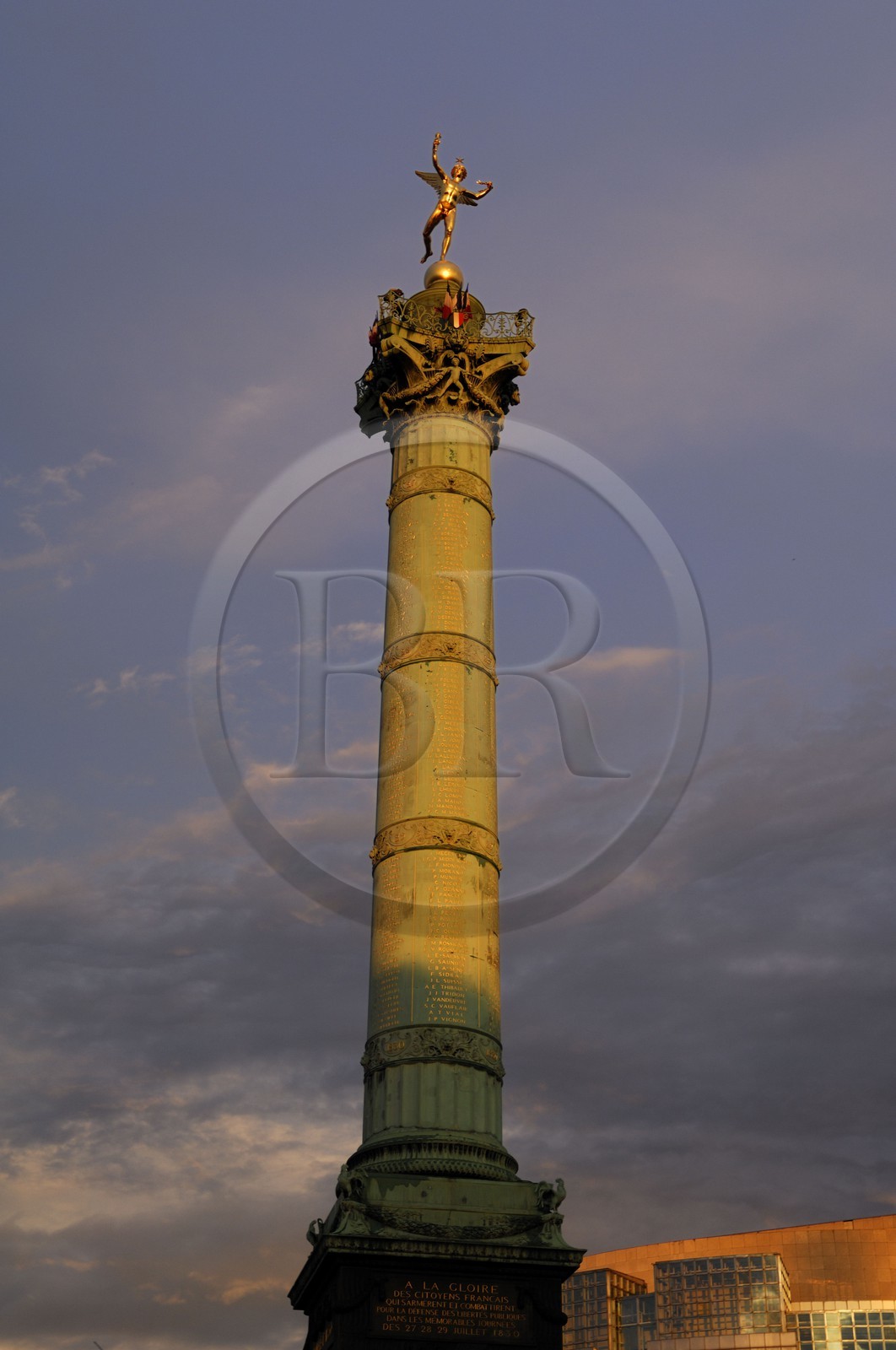 France, Paris (75), place de la Bastille, la colonne de juillet