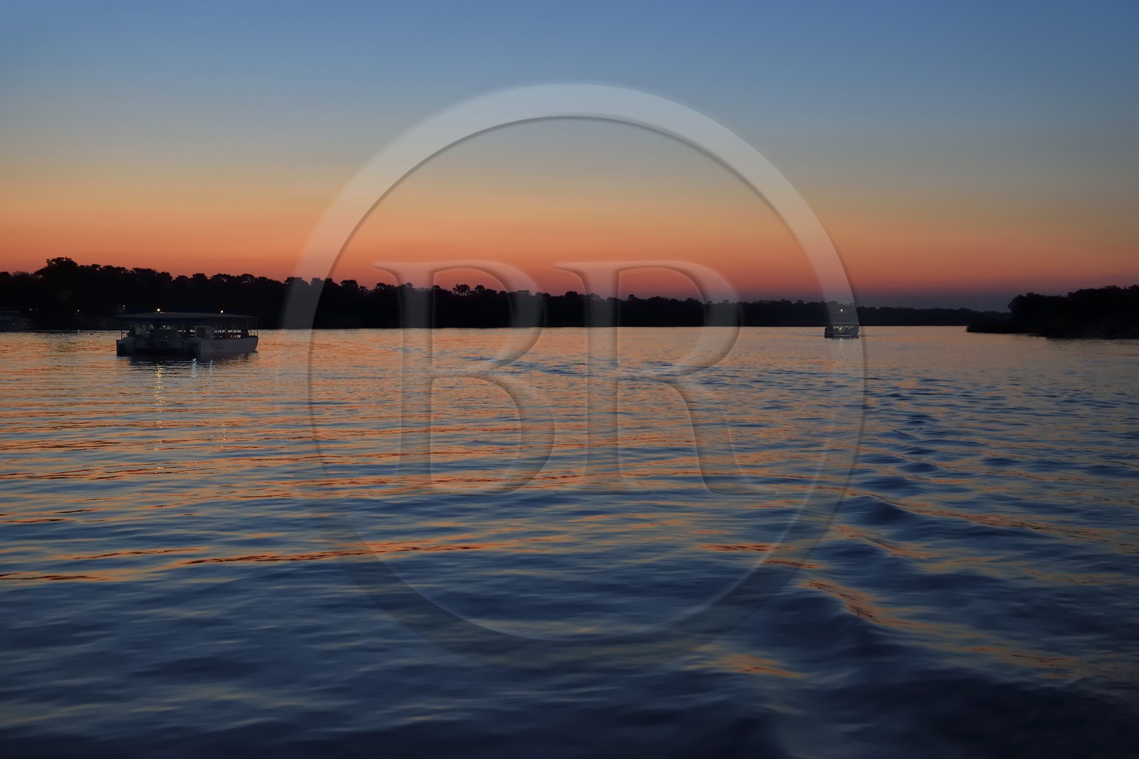 Zimbabwe, province de Matabeleland septentrional, Victoria Falls, croisière sur le fleuve Zambèze en amont des chutes Victoria