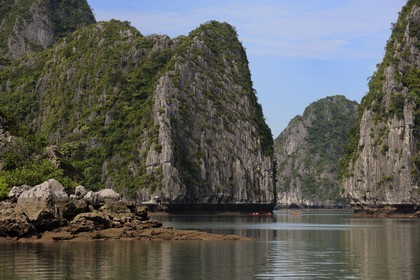 Vietnam, Quang Ninh Province, Halong Bay, listed as World Heritage by UNESCO, kayaking between the islands