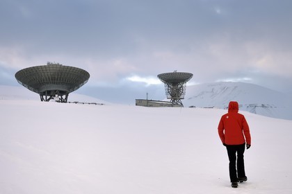 Norway, Svalbard, Spitzbergen, Longyearbyen, EISCAT (European Incoherent Scatter Scientific Association) Radars of the Scientific Station