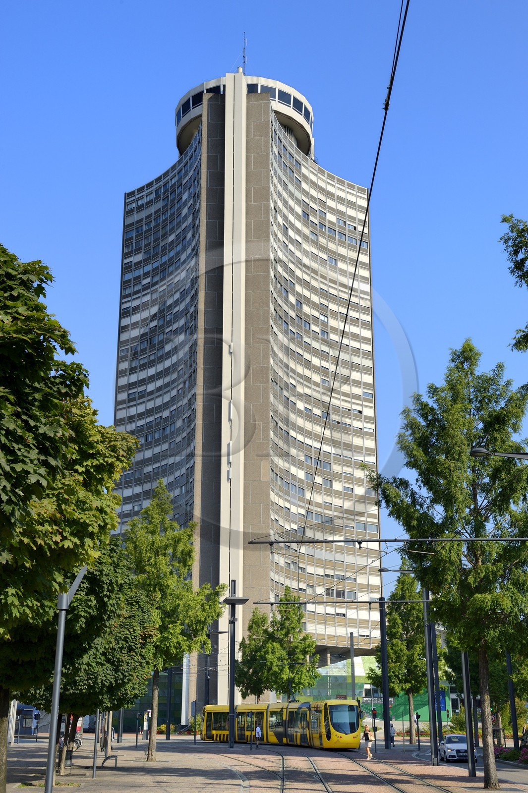 France, Haut-Rhin (68), Mulhouse, Tour de l'Europe de l'architecte François Spoerry