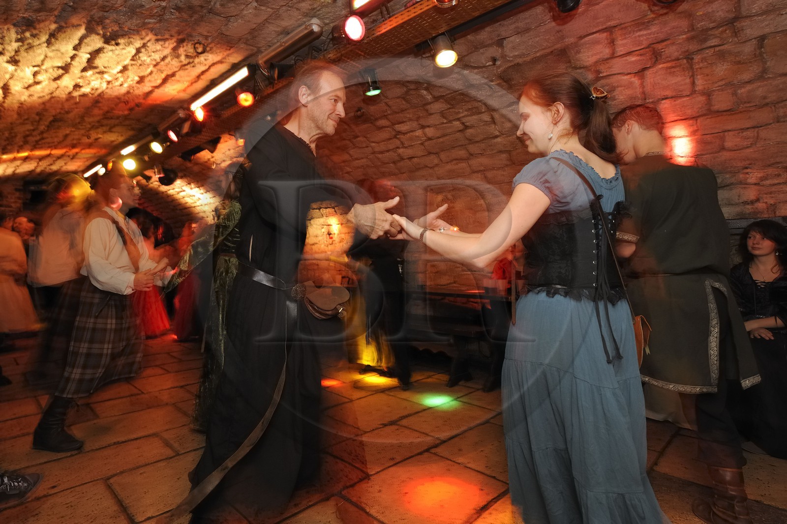 France, Paris, the Saint-Sabin cellars, medieval tavern, medieval danses