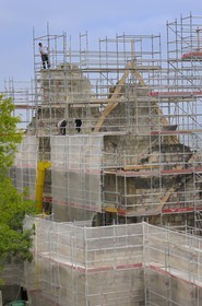 France, Indre et Loire, Loire Valley listed as World Heritage by UNESCO, Chinon, castle, restoration work of the royal house