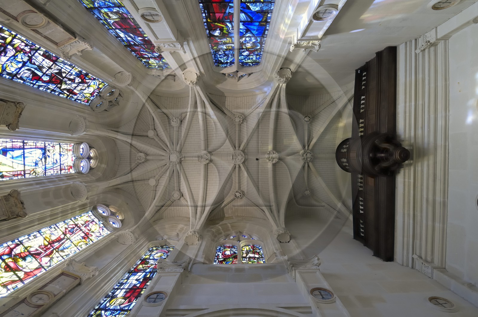 France, Indre-et-Loire (37), château de Chenonceau édifié de 1513 à 1521 de style Renaissance, la chapelle