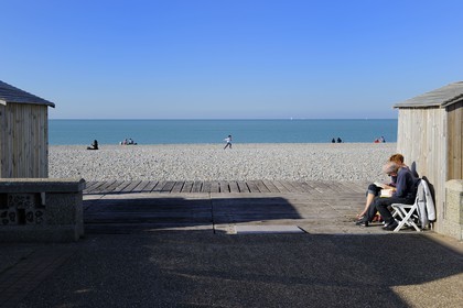 France, Seine-Maritime, Dieppe, the pebble beach
