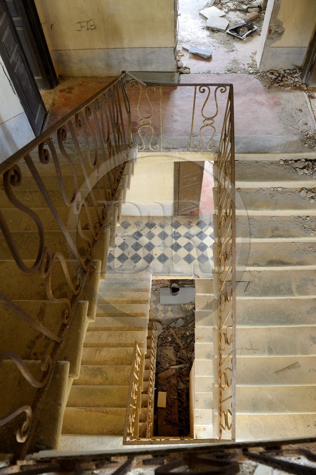 France, Haute-Corse (2B), Cap Corse, Rogliano, Maison Mariani (ou maison de la Madone) qui est un Palazzi ou Maison d'Americain aujourd'hui en ruine