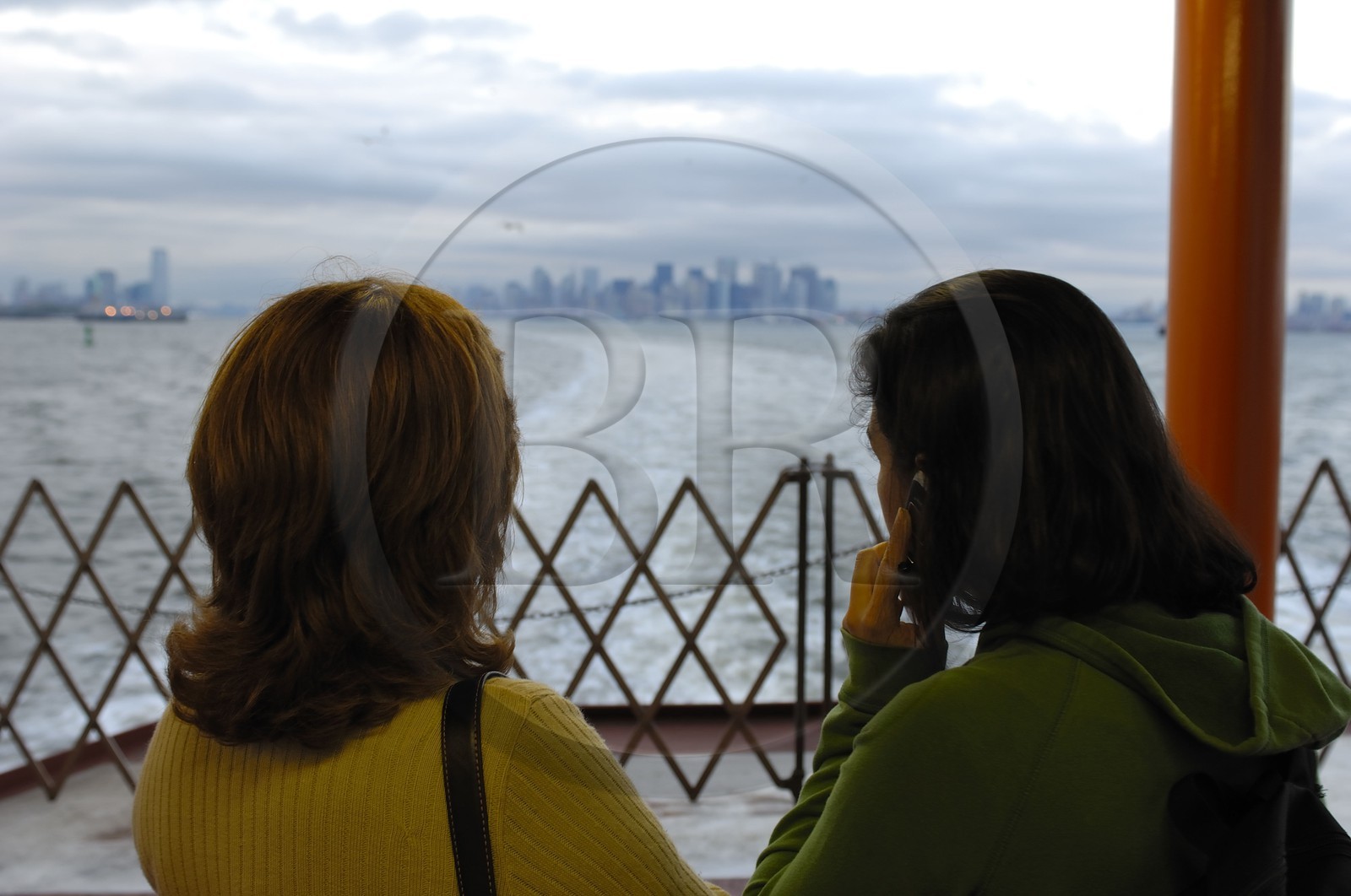 Etats-Unis, New York, Manhattan, downtown vu depuis le Staten island ferry