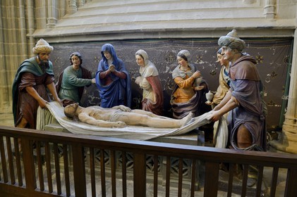 France, Finistere, Quimper, St Corentin Cathedral, Entombment