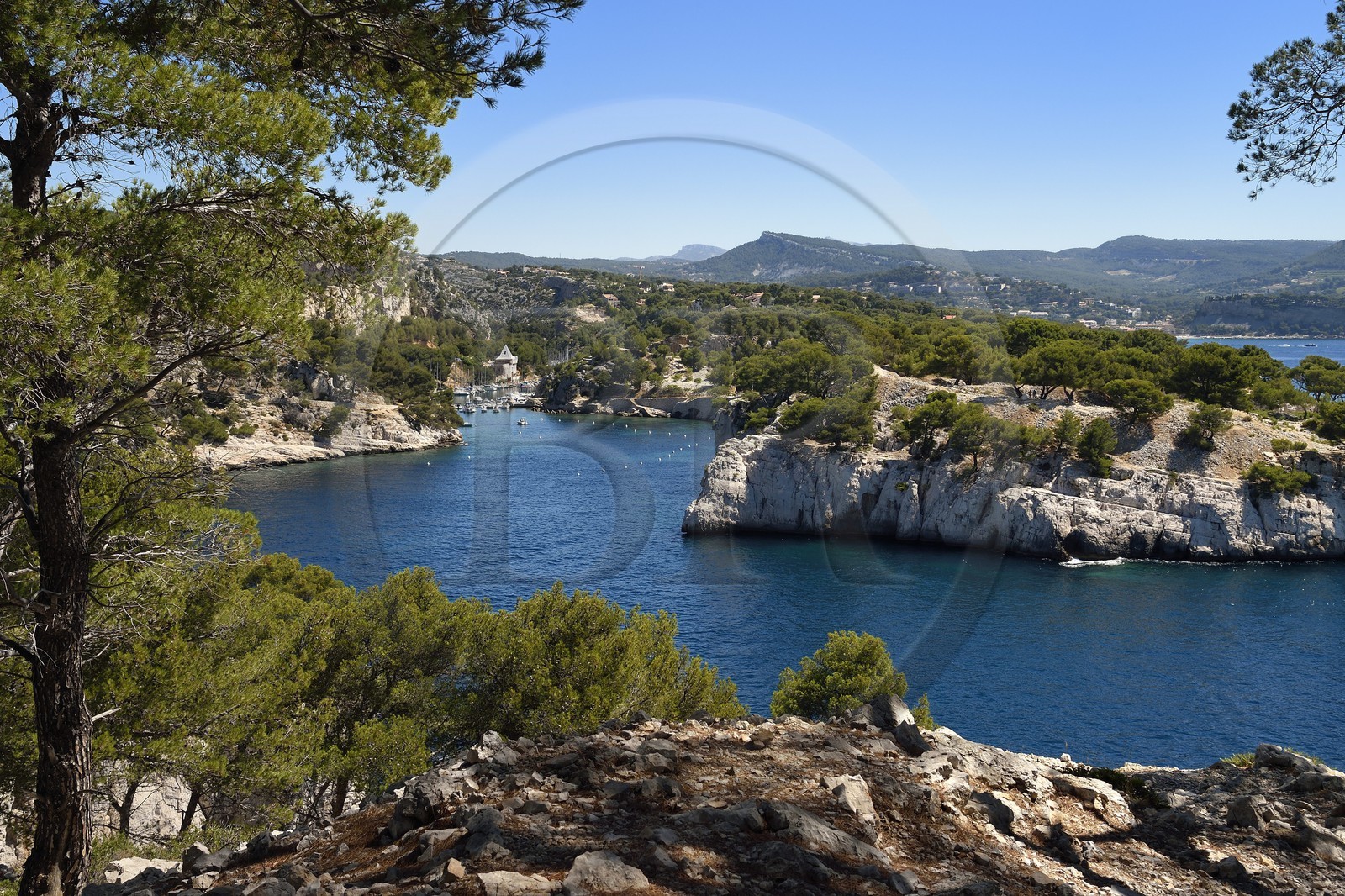 France, Bouches-du-Rhône (13), Cassis, Parc national des Calanques, Calanque de Port-Miou (demande d'autorisation nécessaire avant publication)