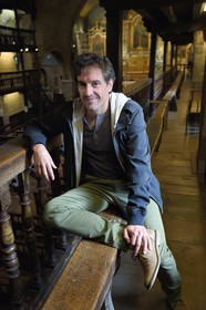 France, Pyrénées-Atlantiques (64), Pays-Basque, Saint-Etienne-de-Baïgorry, église Saint-Etienne, l'historien Antton Curutcharry