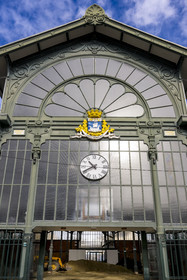 France, Loire-Atlantique, Saint-Nazaire, the market halls of the Méan-Penhoët district are the old market halls of the city center until the 1930s, dismantled and moved here