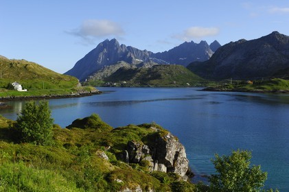 Norvège, Nordland, Iles Lofoten, Ile de Moskenes, le Selfjorden