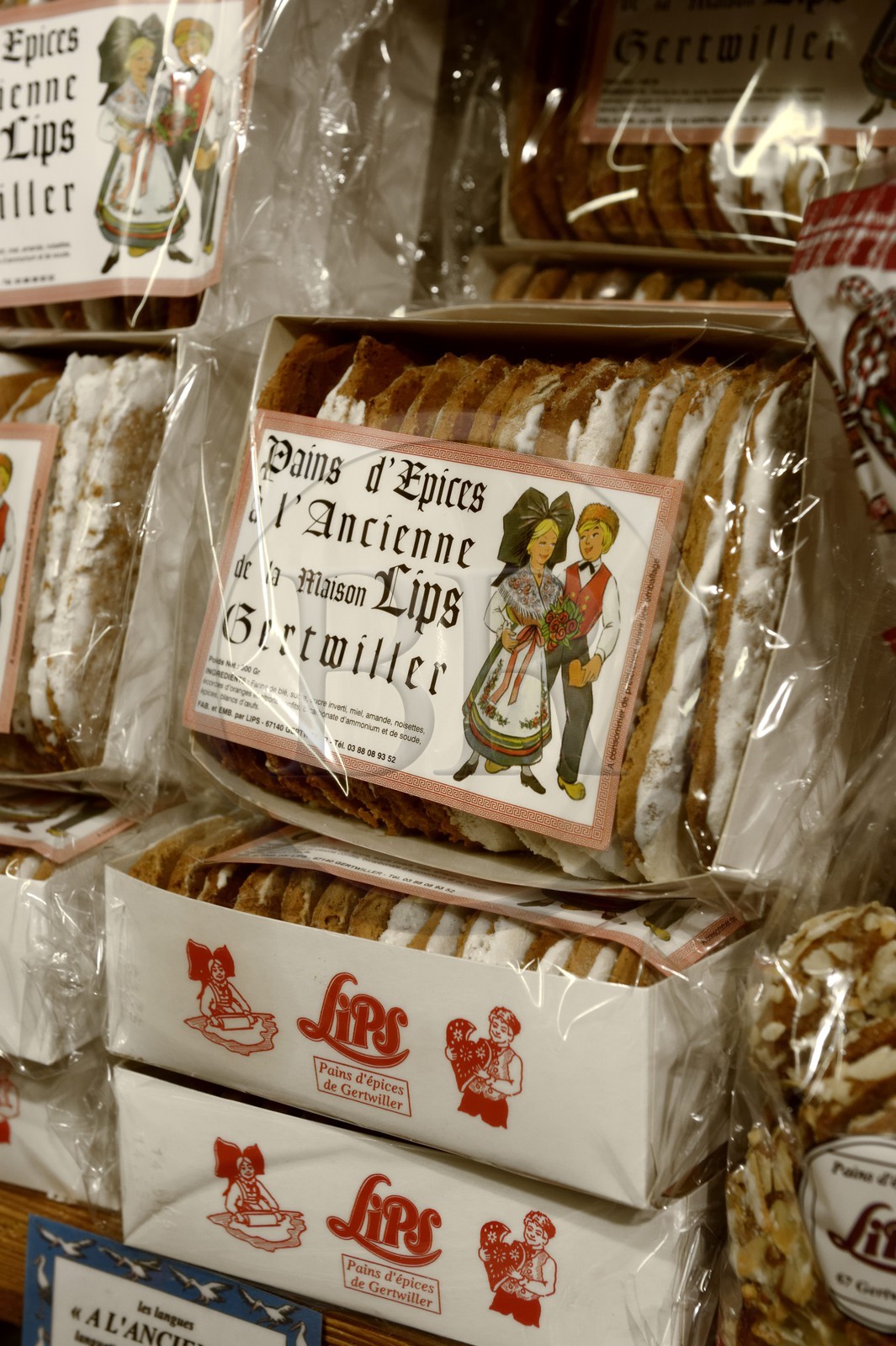 France, Bas-Rhin (67), Gertwiller, musée et fabrique de Pains d'épices Lips, la boutique