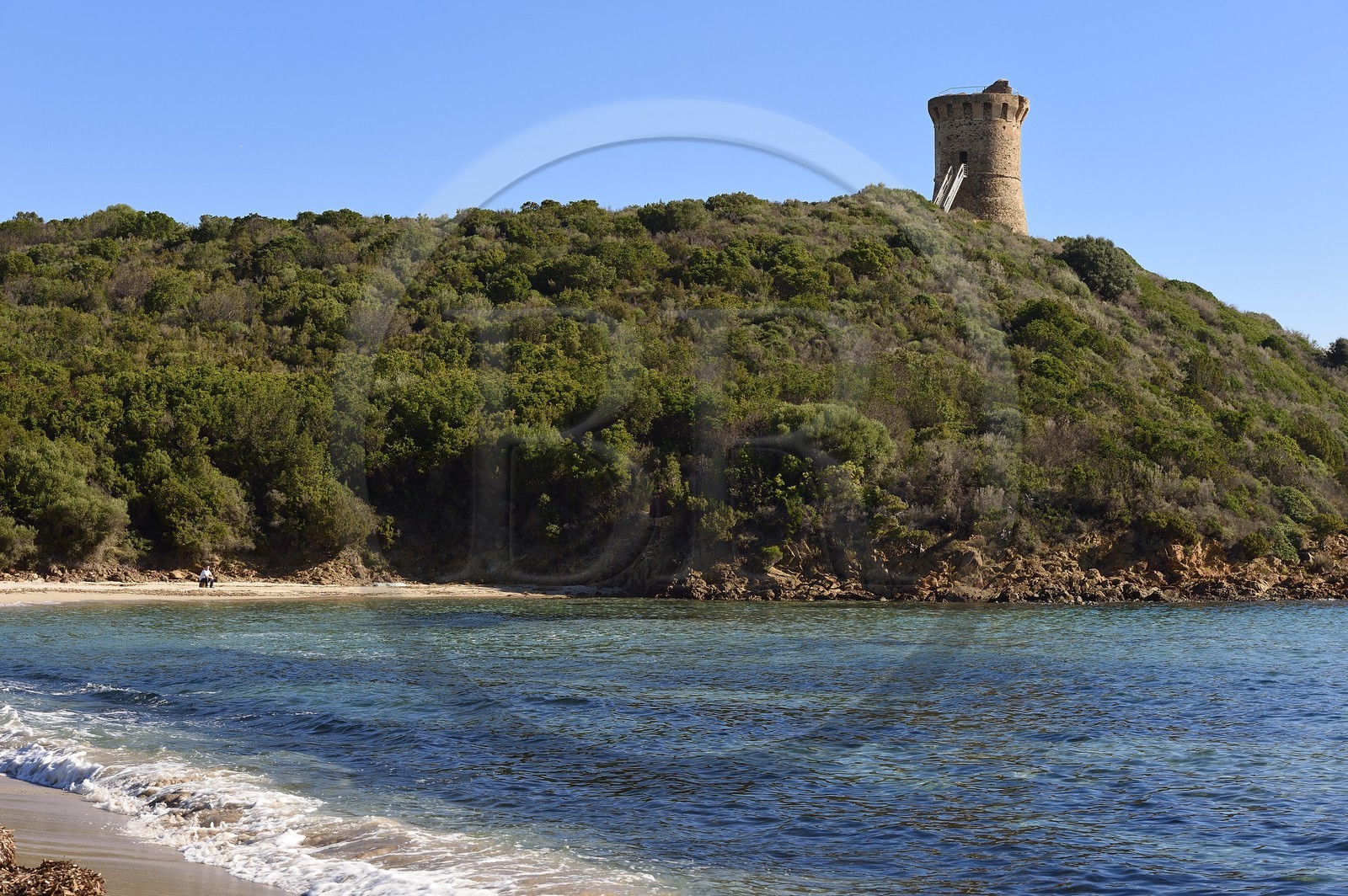 France, Corse-du-Sud (2A), Zonza, tour génoise de Fautea