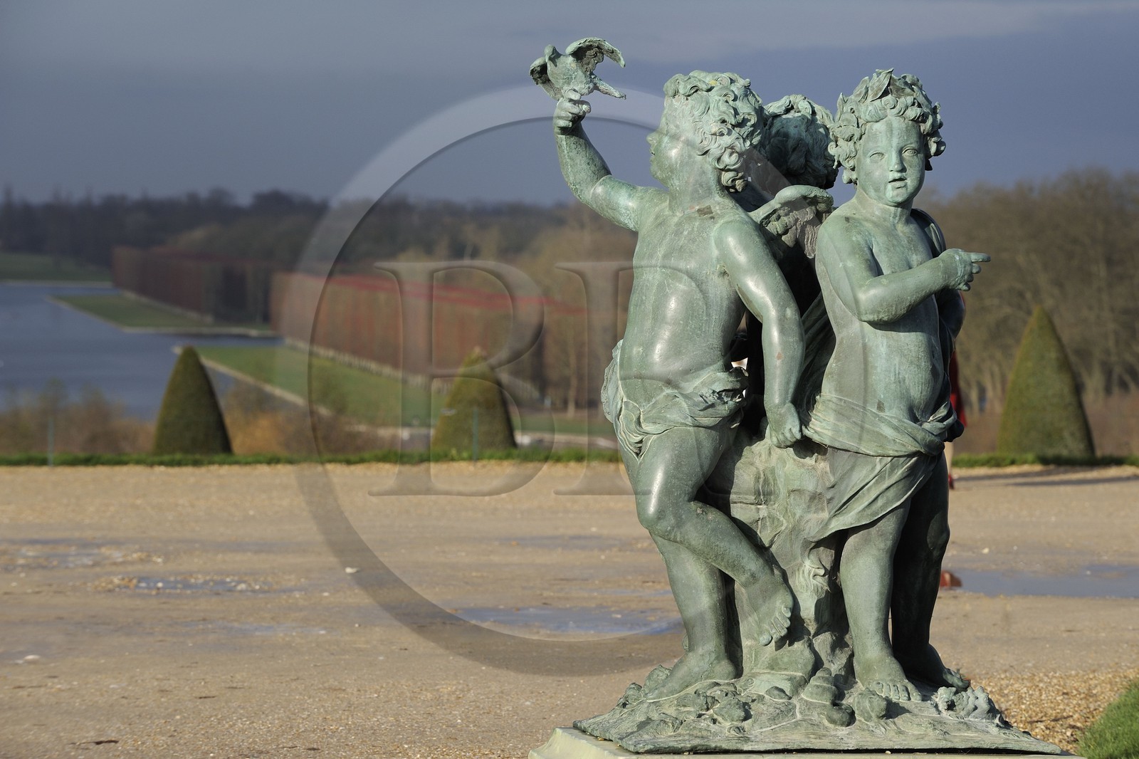 France, Yvelines, parc du Chateau de Versailles, listed as World Heritage by UNESCO, statue of the Parterre d'eau