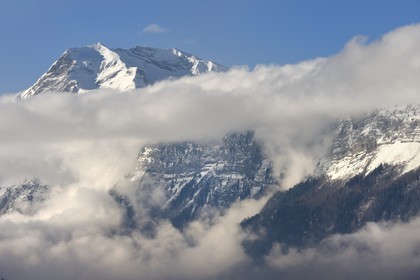 France, Haute-Savoie (74), Arâches-la-Frasse, la Chaine de montagne des Aravis