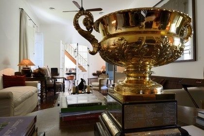 Argentine, province de Buenos Aires, San Antonio de Areco, estancia La Bamba de Areco, le grand salon