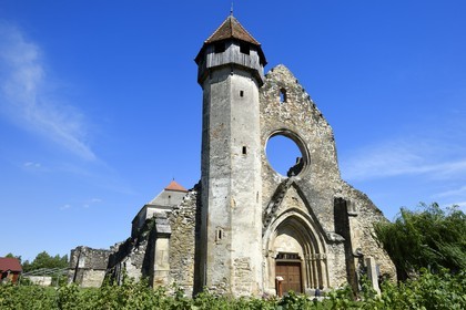 Romania, Transylvania, Sibiu and Fagaras region, Carta, former Cistercian Carta monastery (1205-1474), the ruins of the abbey church was converted into a fortified Lutheran church by the Saxon community