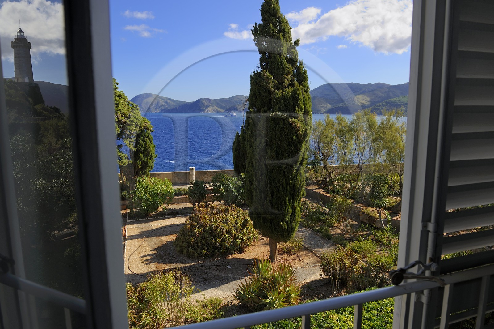 Italie, Toscane, l’Ile d’Elbe, Portoferraio, la maison de Napoléon 1er dans le Palazzina dei Mulini, le jardin