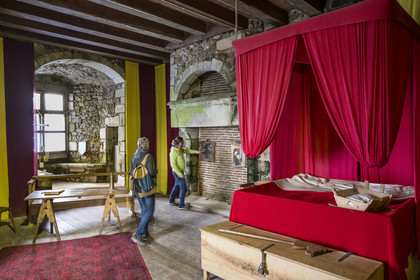 France, Deux-Sèvres (79), Saint-André-sur-Sèvre, chateau fort de Saint-Mesmin des XIVe et XVe siècles